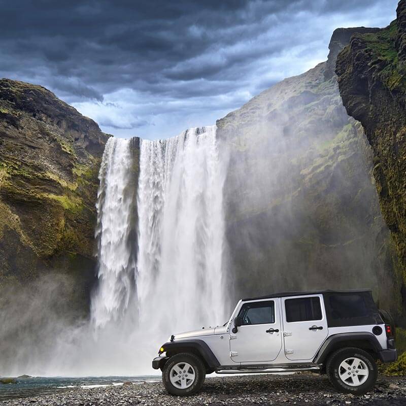Jeep Wrangler Waterfall